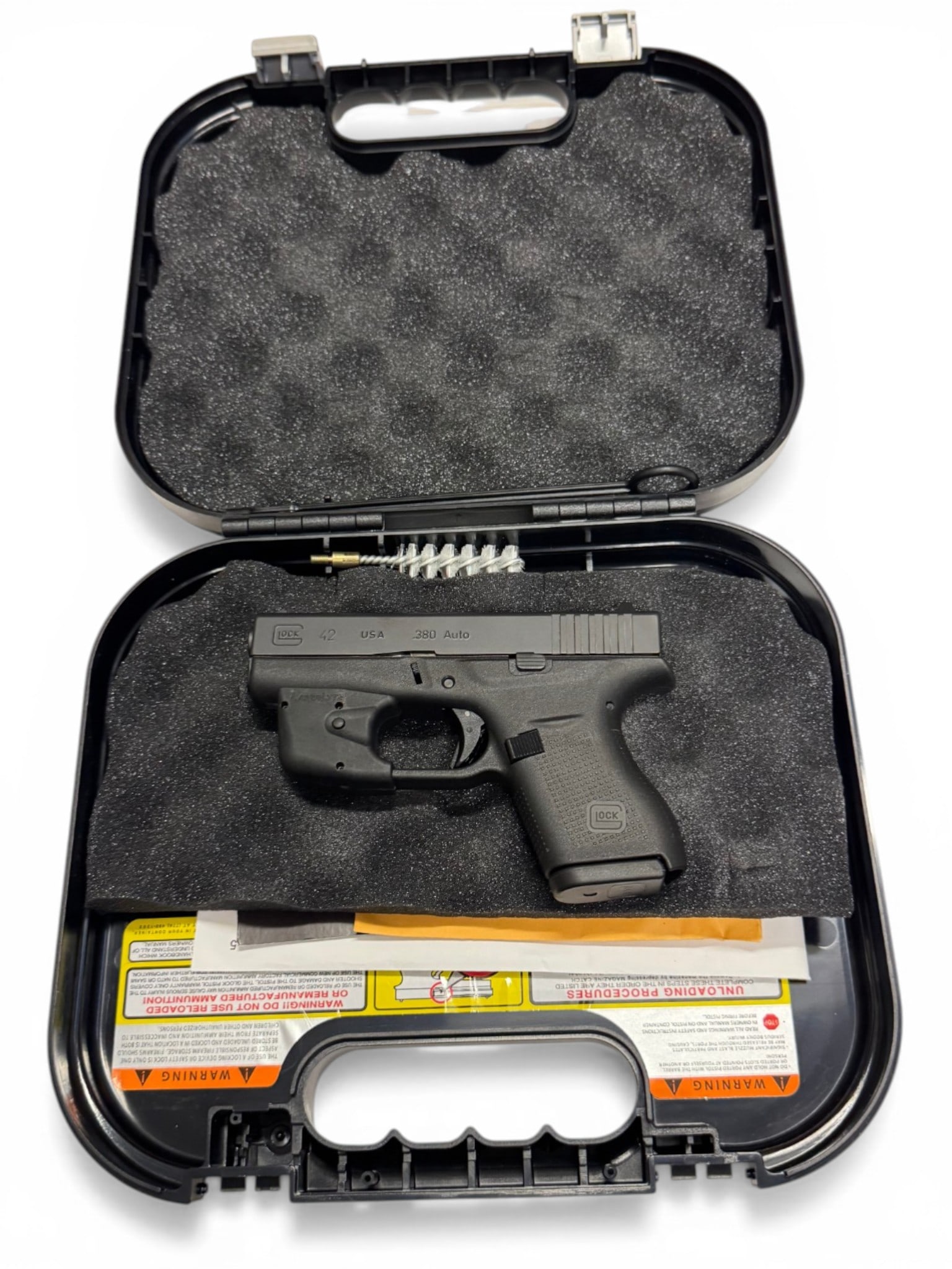 LNIB Glock 42 Gen 4 Semi-Automatic .380 ACP Compact Pistol with LaserLyte Red-Dot Laser in Case - 2