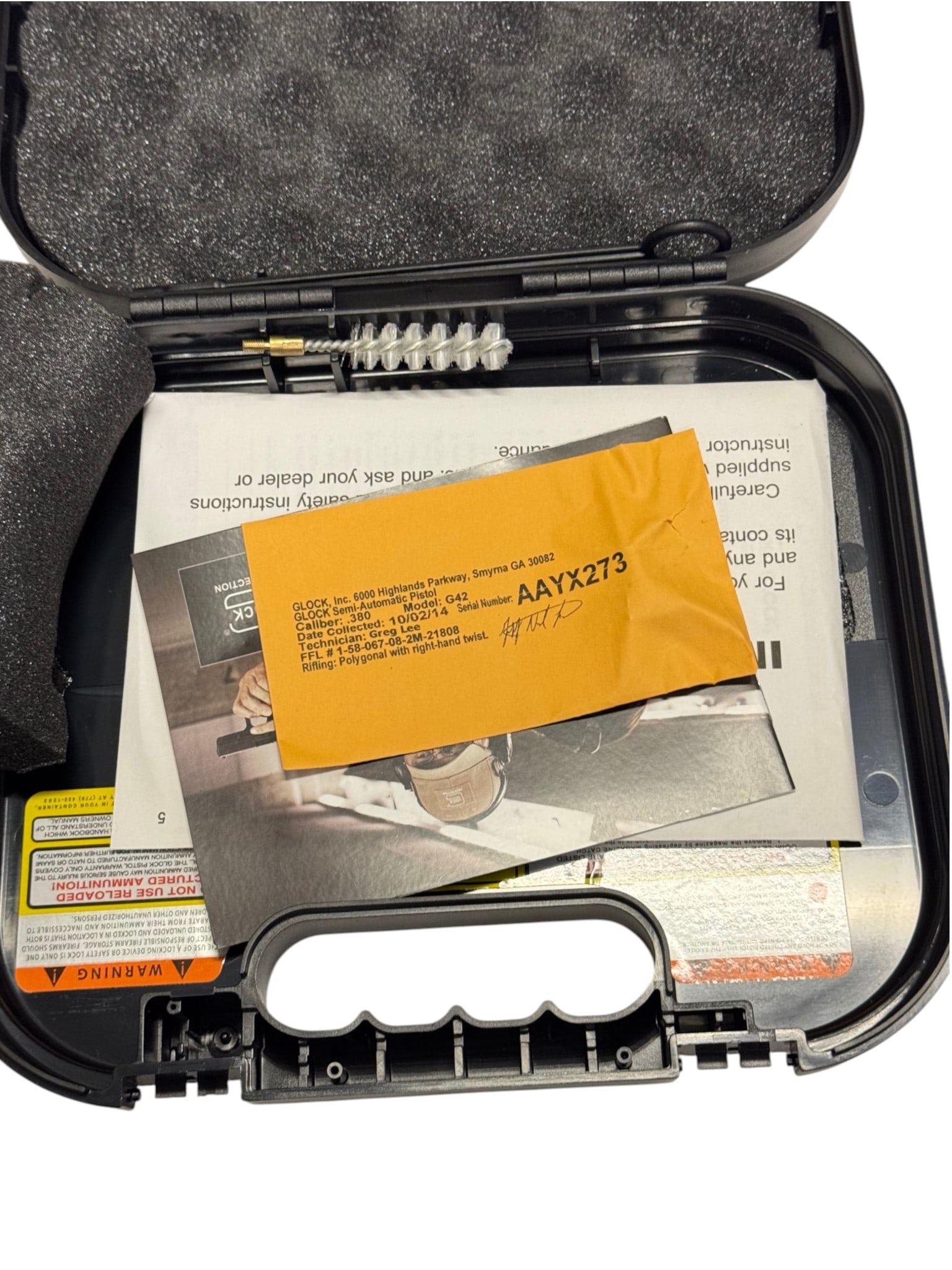 LNIB Glock 42 Gen 4 Semi-Automatic .380 ACP Compact Pistol with LaserLyte Red-Dot Laser in Case - 7