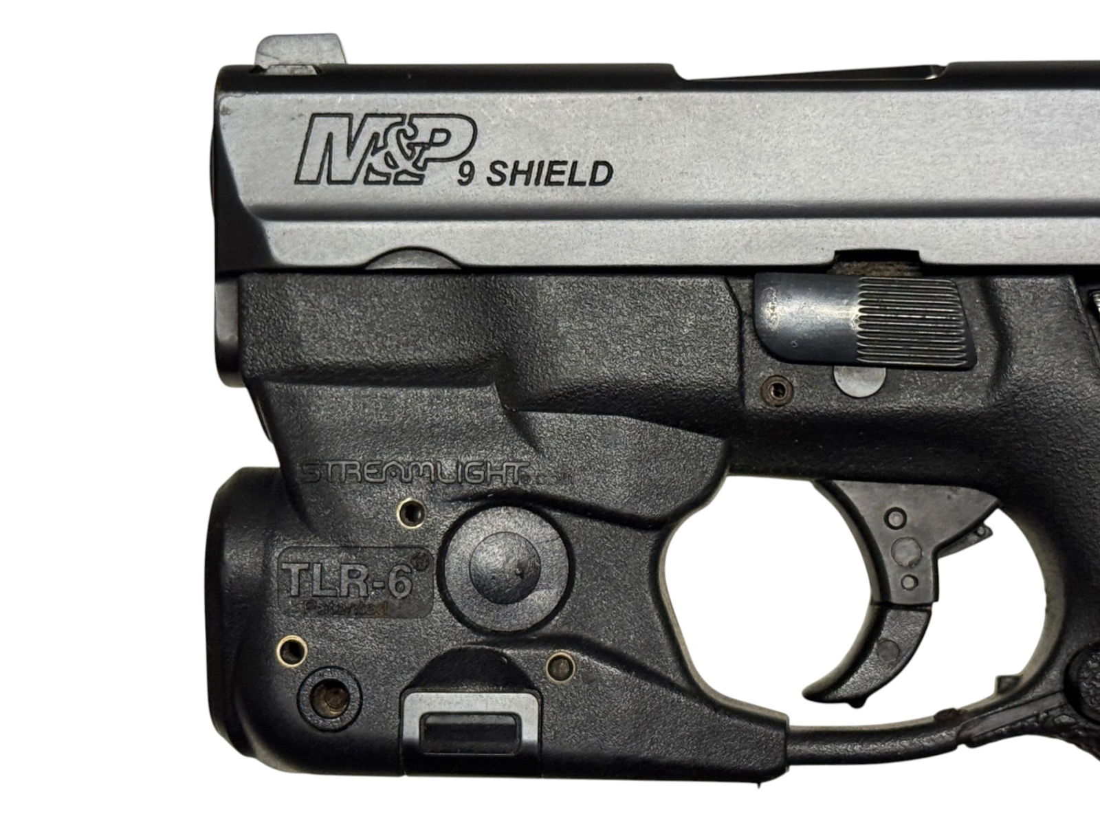 Excellent Smith & Wesson M&P 9 Shield Semi-Automatic 9mm Pistol w/ Streamlight TLR-6 Laser - 6
