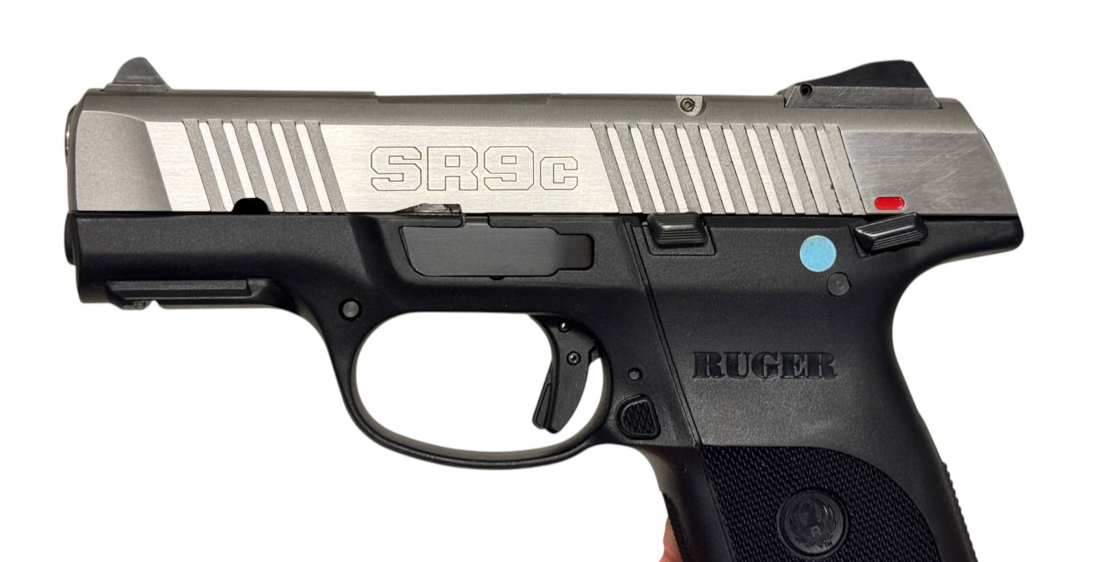 NIB Ruger SR9C 9mm Semi-Automatic Pistol with Stainless Slide and Barrel - 5