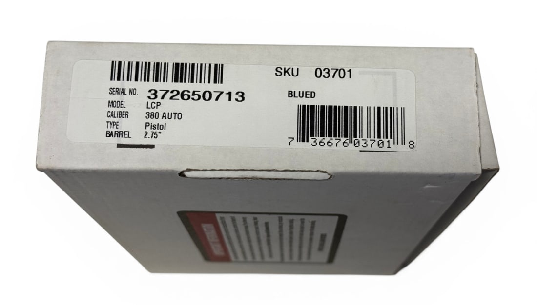 NIB Ruger LCP .380 ACP Semi-Automatic Pistol - 3