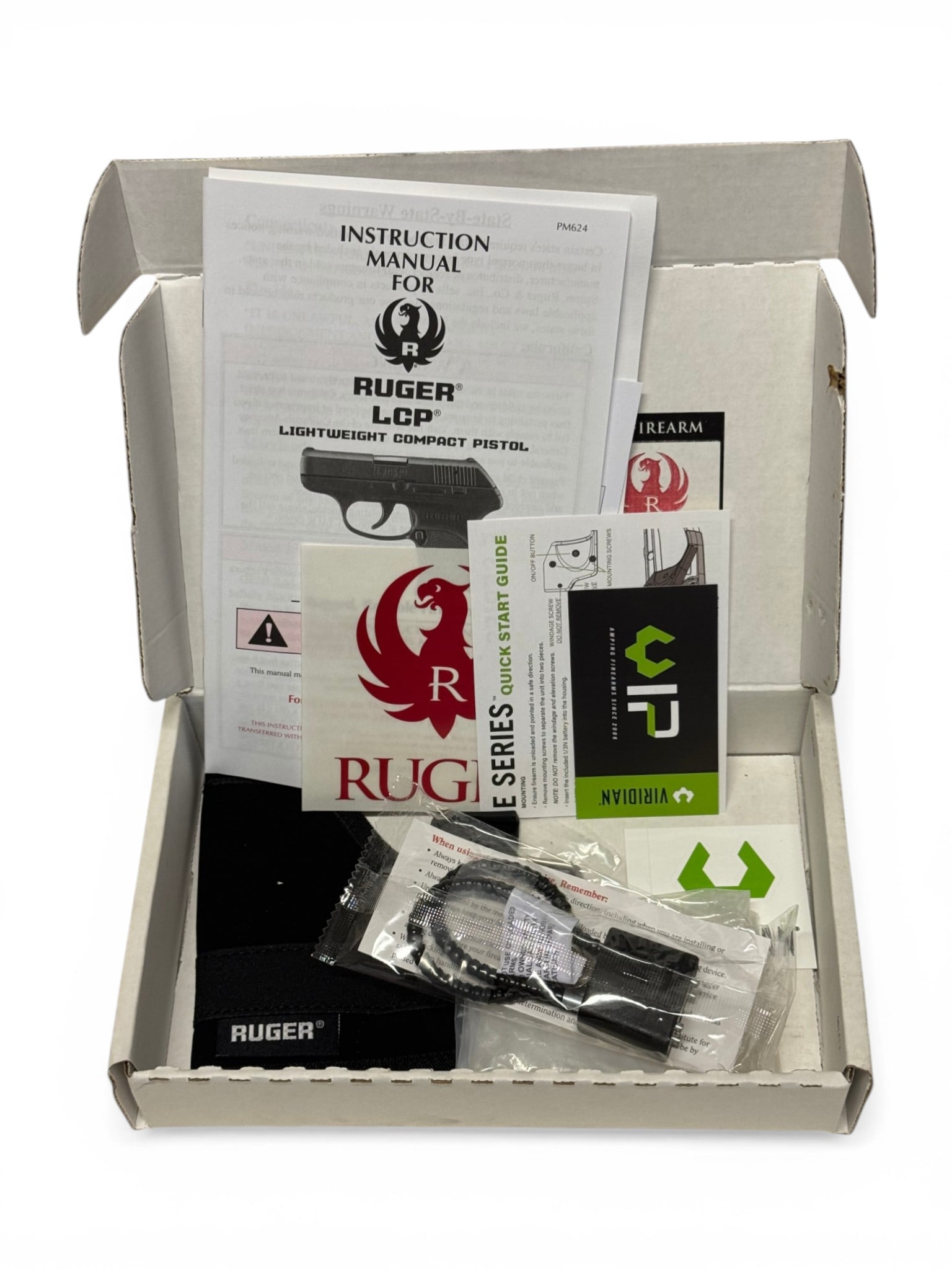 NIB Ruger LCP .380 ACP Semi-Automatic Pistol with Viridian Red Laser - 2