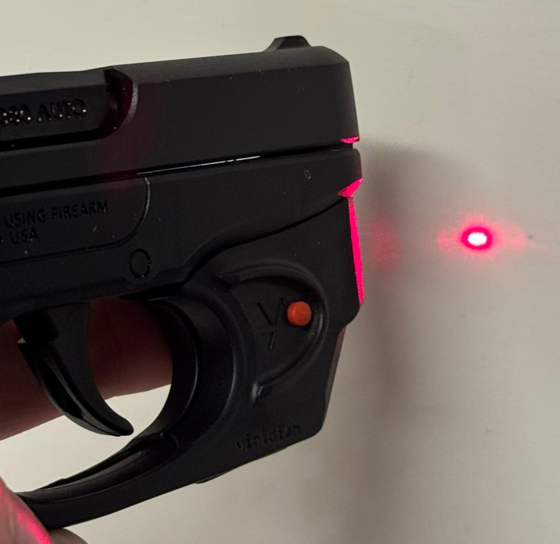 NIB Ruger LCP .380 ACP Semi-Automatic Pistol with Viridian Red Laser - 7