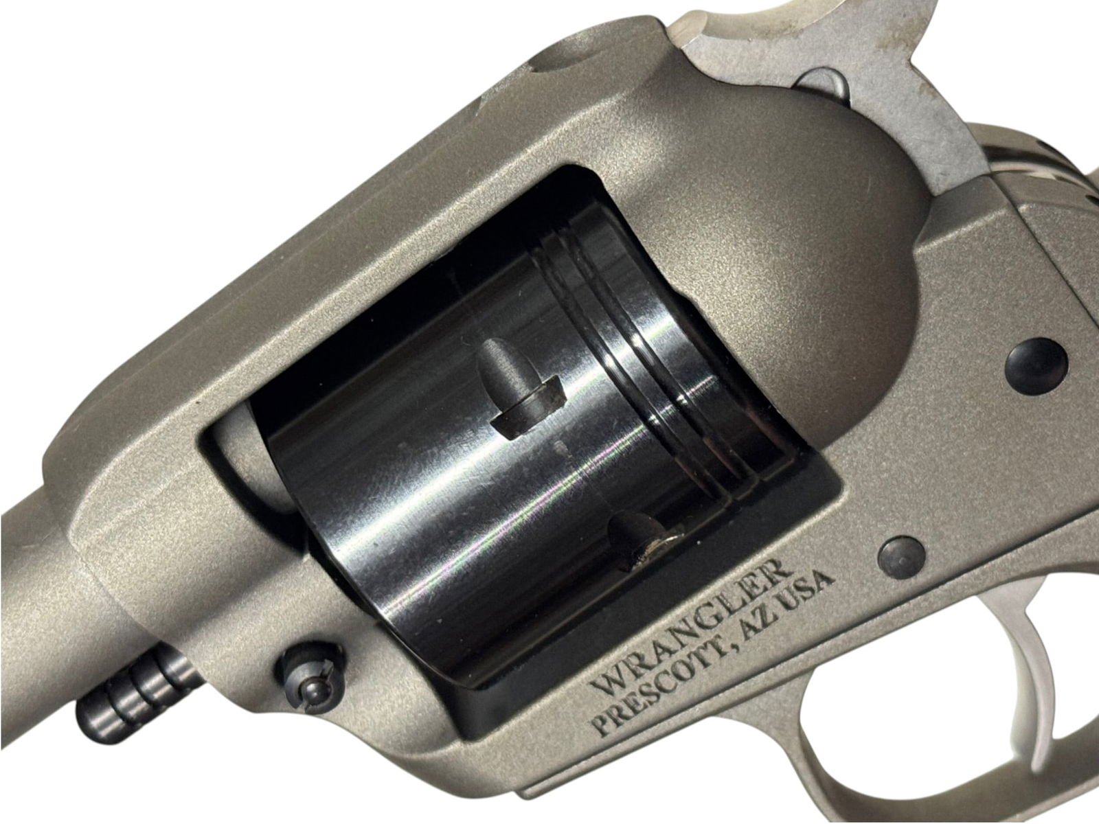 NIB Ruger Wrangler .22 LR Silver Cerakote Revolver - 11