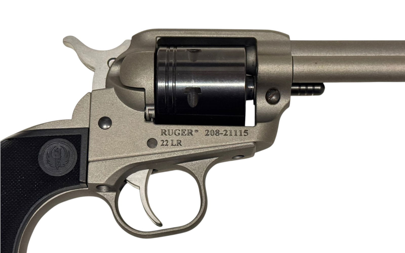 NIB Ruger Wrangler .22 LR Silver Cerakote Revolver - 7