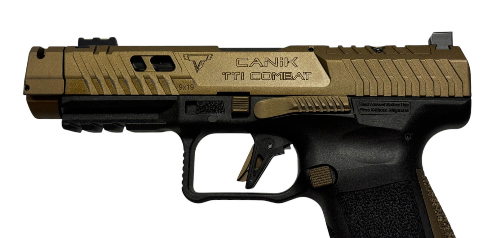 NIB Desirable CANIK TTI Combat Bronze 9MM Semi-Automatic Tactical Pistol Kit - 7