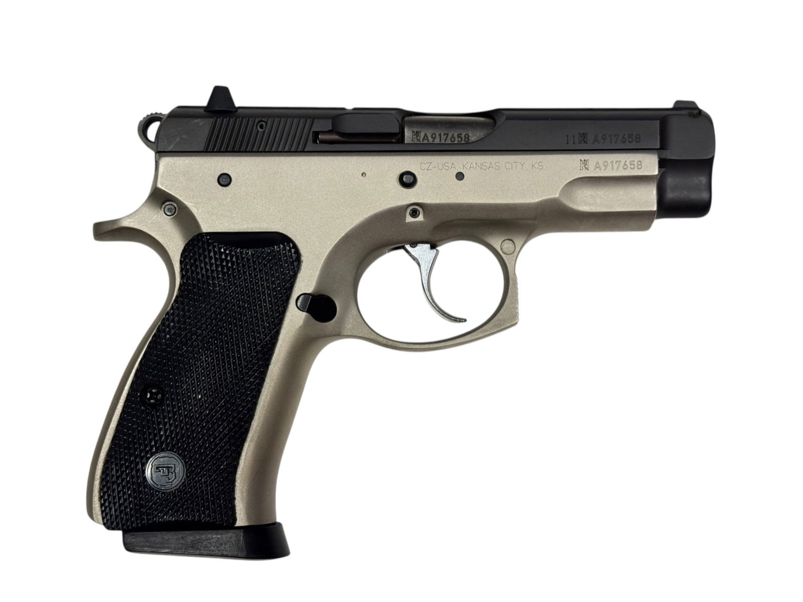 Excellent 2011 CZ 75 Compact Dual Tone 9mm Semi-Automatic Pistol - 2