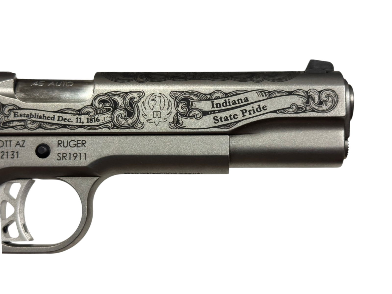 NIB Ruger SR1911 .45 AUTO Limited Edition Engraved “Indian State Pride” 24 of 100 Pistol - 12