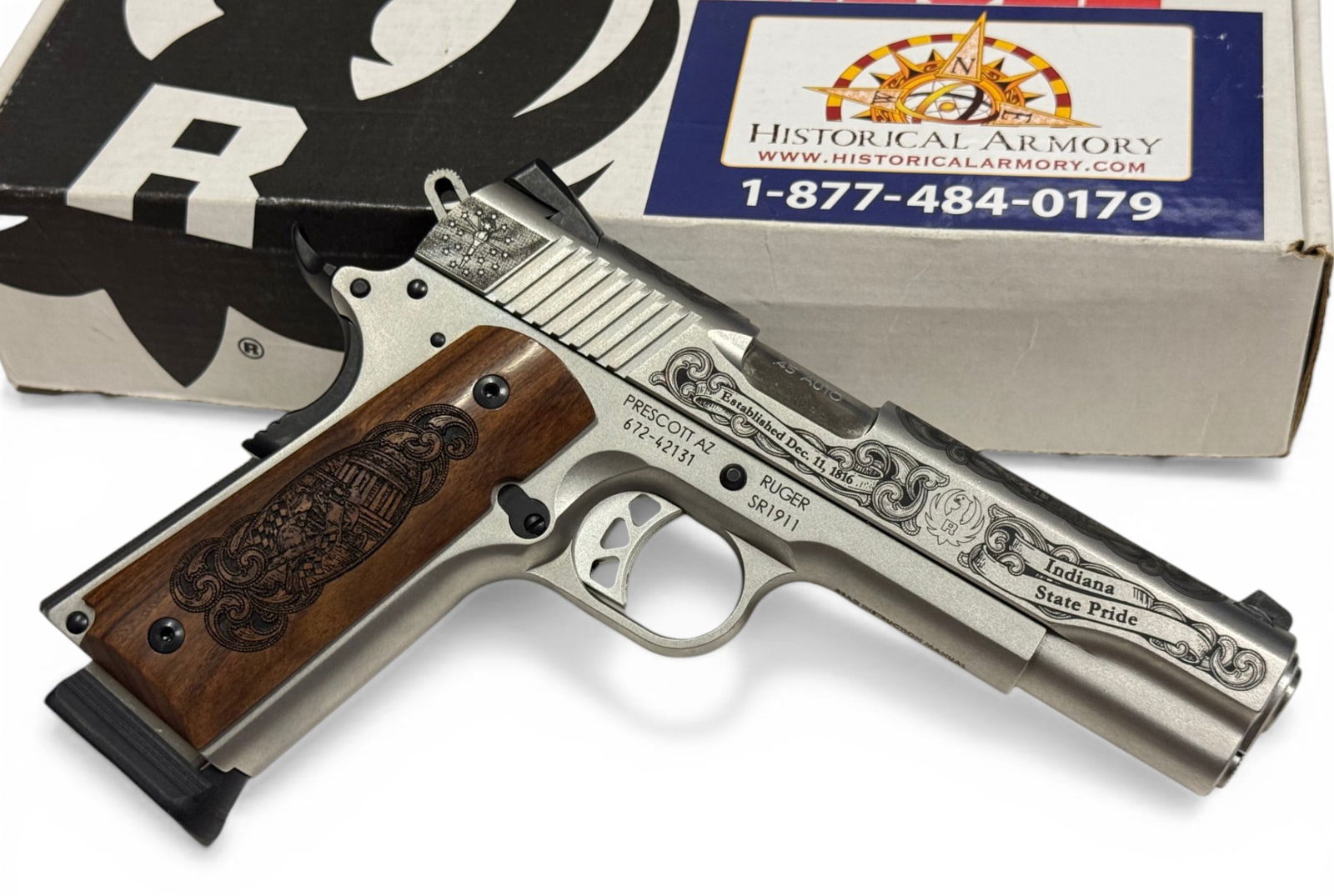 NIB Ruger SR1911 .45 AUTO Limited Edition Engraved “Indian State Pride” 24 of 100 Pistol - 6