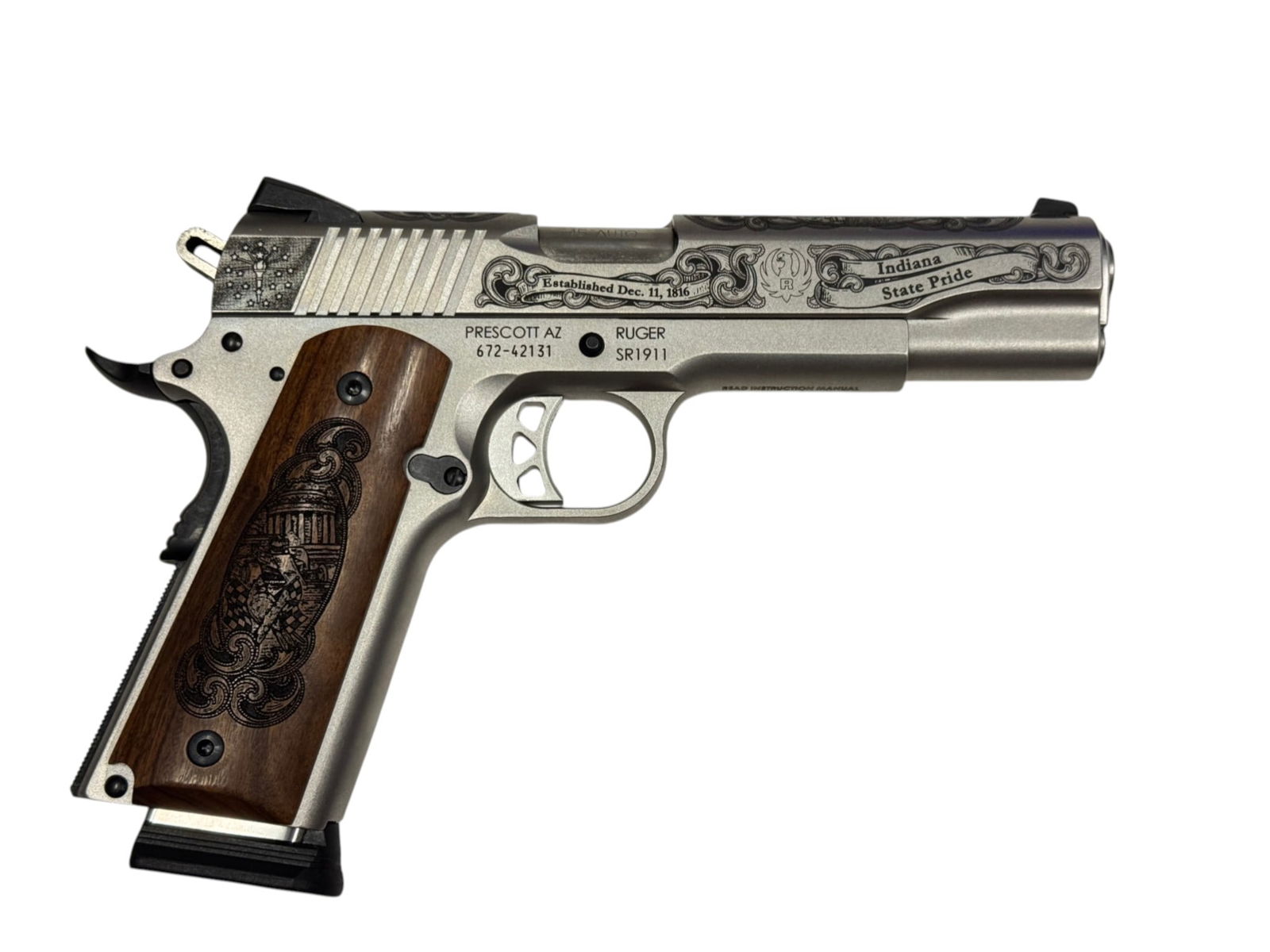 NIB Ruger SR1911 .45 AUTO Limited Edition Engraved “Indian State Pride” 24 of 100 Pistol - 8
