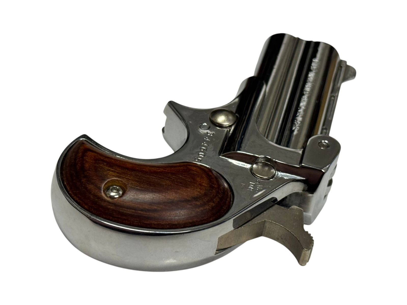 LNIB Davis Industries D-32 Chrome .32 AUTO Pocket Pistol Derringer - 7