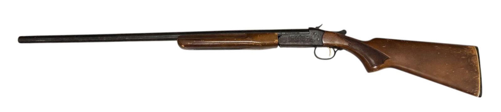 Winchester Model 37A Single Shot 12 GA. Shotgun: S#: C054281 | 30” Full Choke Barrel with 2-3/4” and 3” Chamber |||| CONDITION: Moderate. 95% original blue finish with surface rust. Wood stock is good and solid with nice checkering