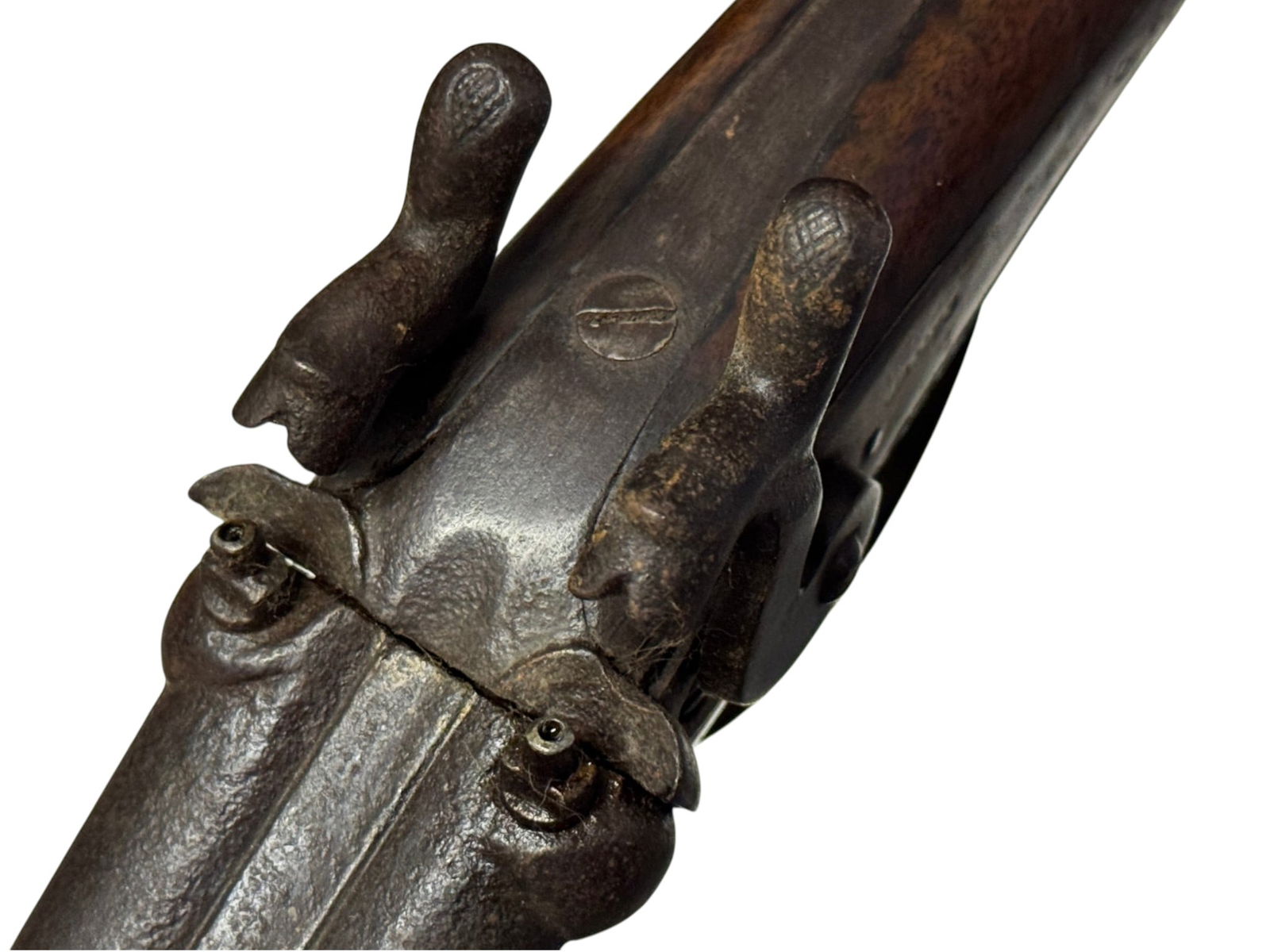 Rare Antique Civil War English “James” 20 GA. Double Barrel Muzzleloading Hammer Gun - 7