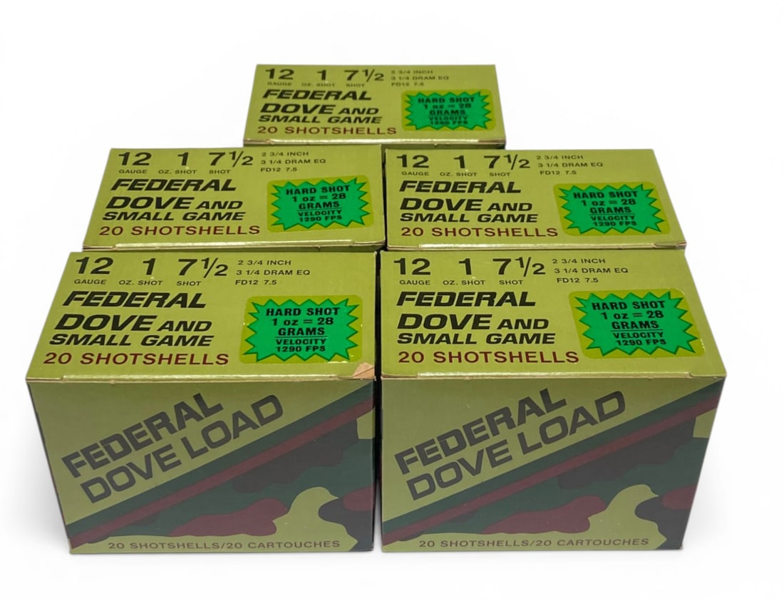 NIB 100rds. Of 12 GA. 2-3/4" 7.5 Shot Federal Dove and Small Game Shotgun Ammunition: See photo(s) 