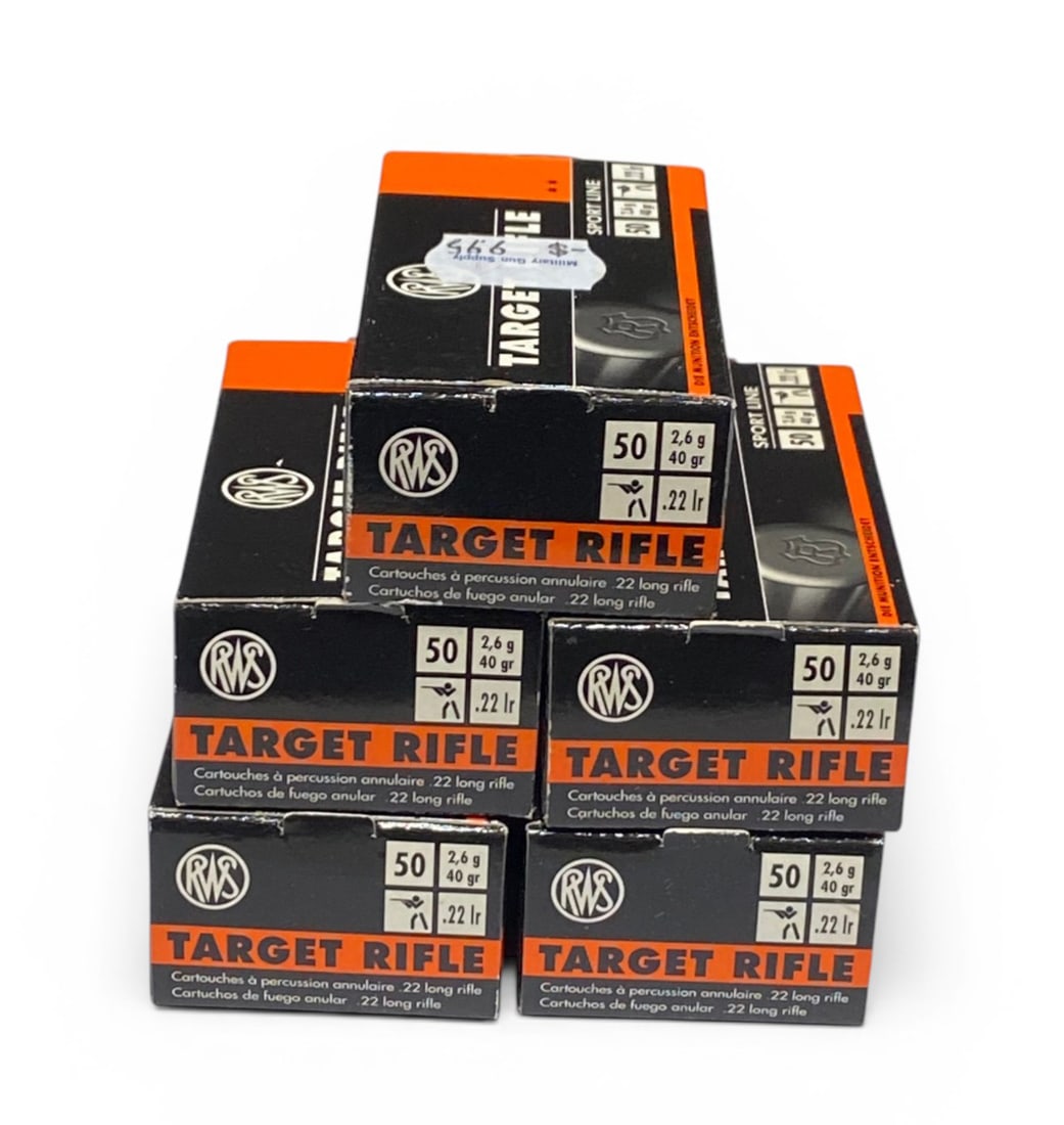 NIB 250rds. Of .22 LR 40gr. RWS Target Rifle SportLine Ammunition: See photo(s) 