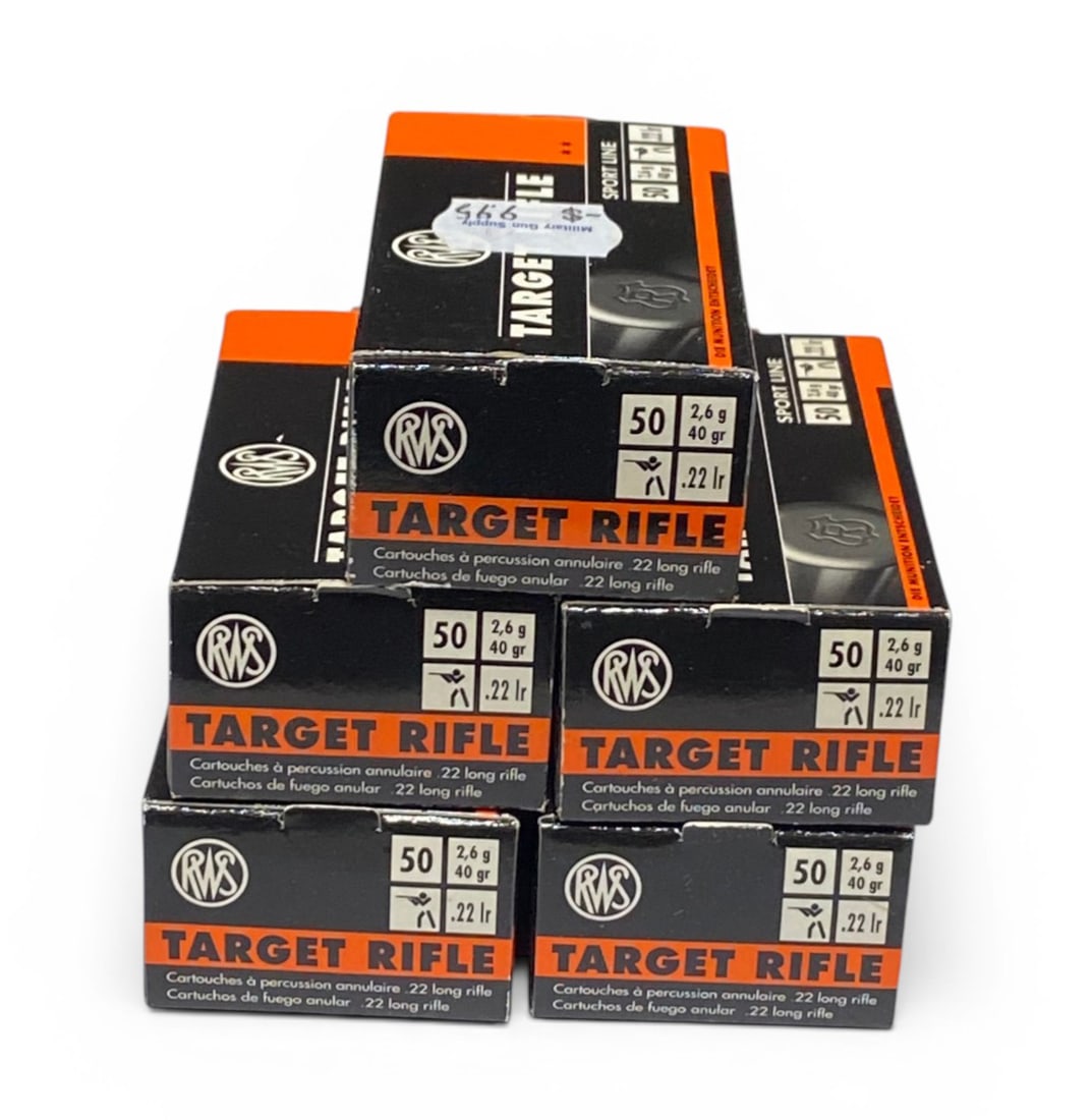 NIB 250rds. Of .22 LR 40gr. RWS Target Rifle SportLine Ammunition: See photo(s) 