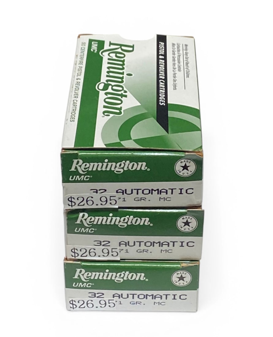 NIB 150rds. Of .32 AUTO 71gr. Remington UMC Ammunition: See photo(s) 