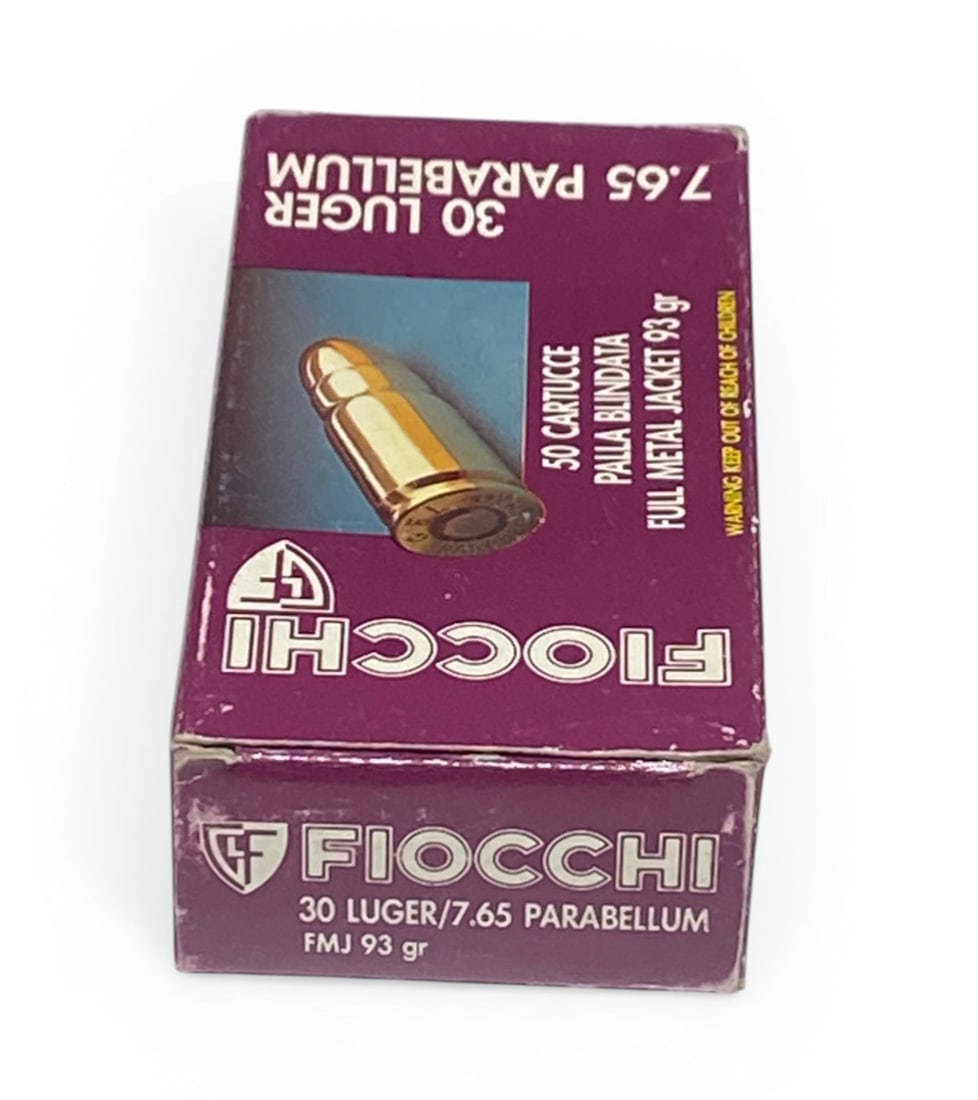 NIB 50rds. Of .30 LUGER (7.65 Parabellum) 93gr. FMJ Fiocchi Ammunition: See photo(s) 
