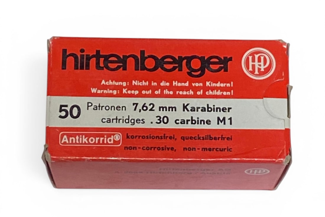 NIB 50rds. Of .30 CARBINE 110gr. FMJ Hirtenberger Collectible Ammunition: See photo(s) 