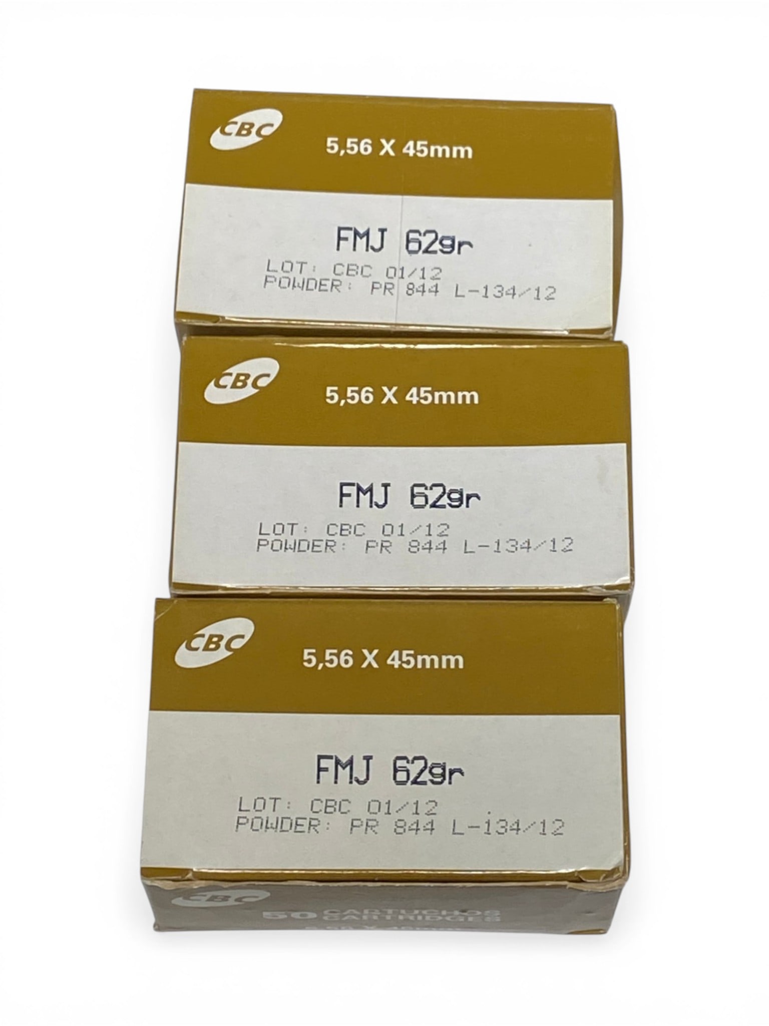 NIB 150rds. Of 5.56 62gr. FMJ CBC Ammunition: See photo(s) 