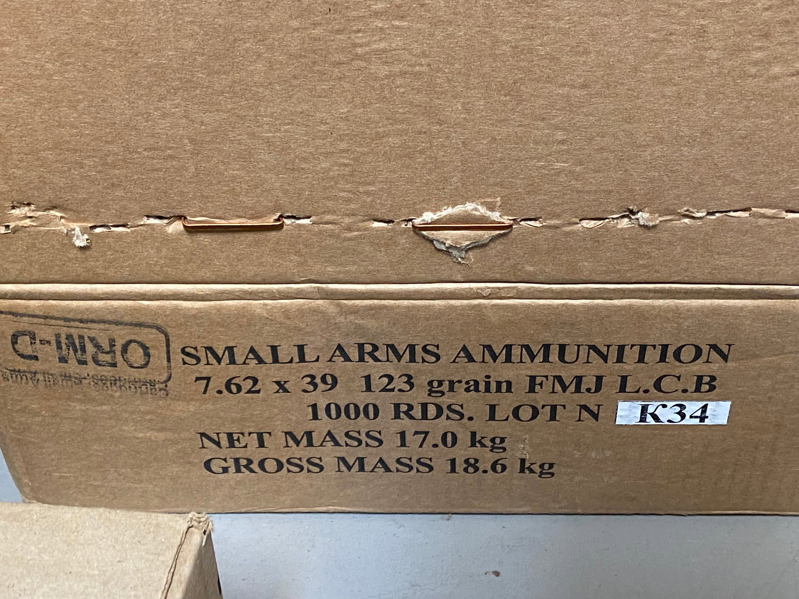 NIB 1000rds. Of 7.62x39 123gr. FMJ Wolf Russian Ammunition - 2