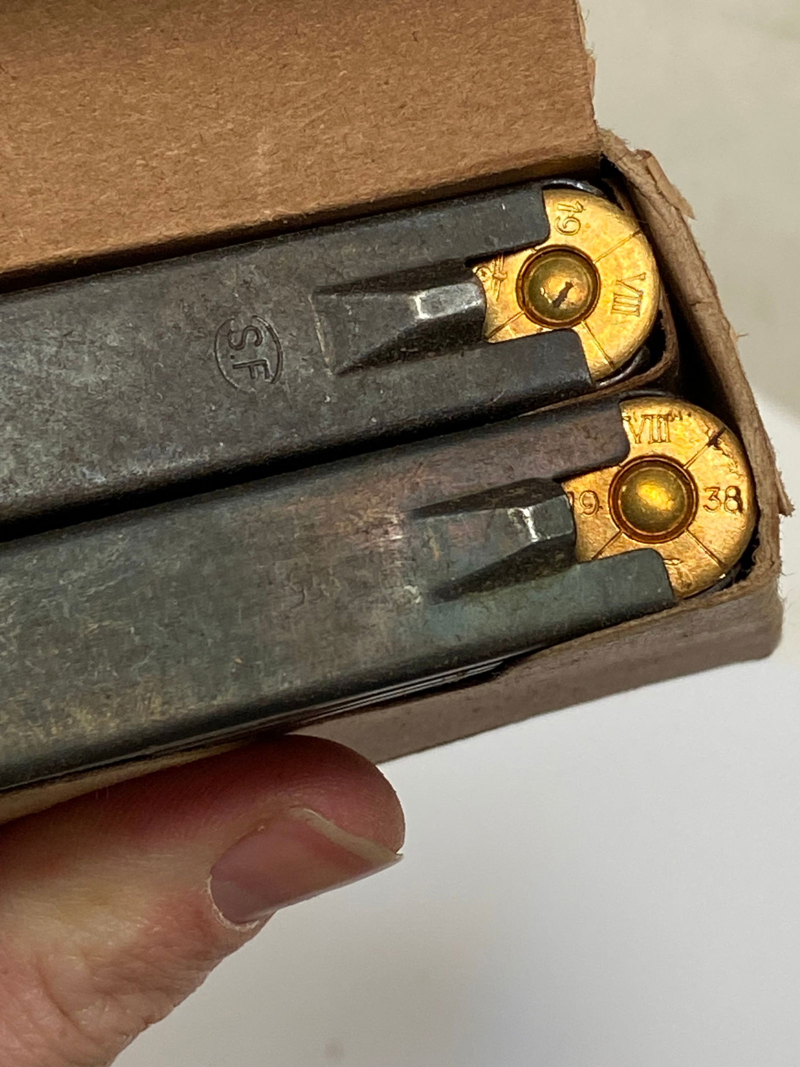 (2) Boxes German WWII Nazi 8x56mmR Steyr M30 S-Patronen 8x56r Ammo - Austrian M95 - 2