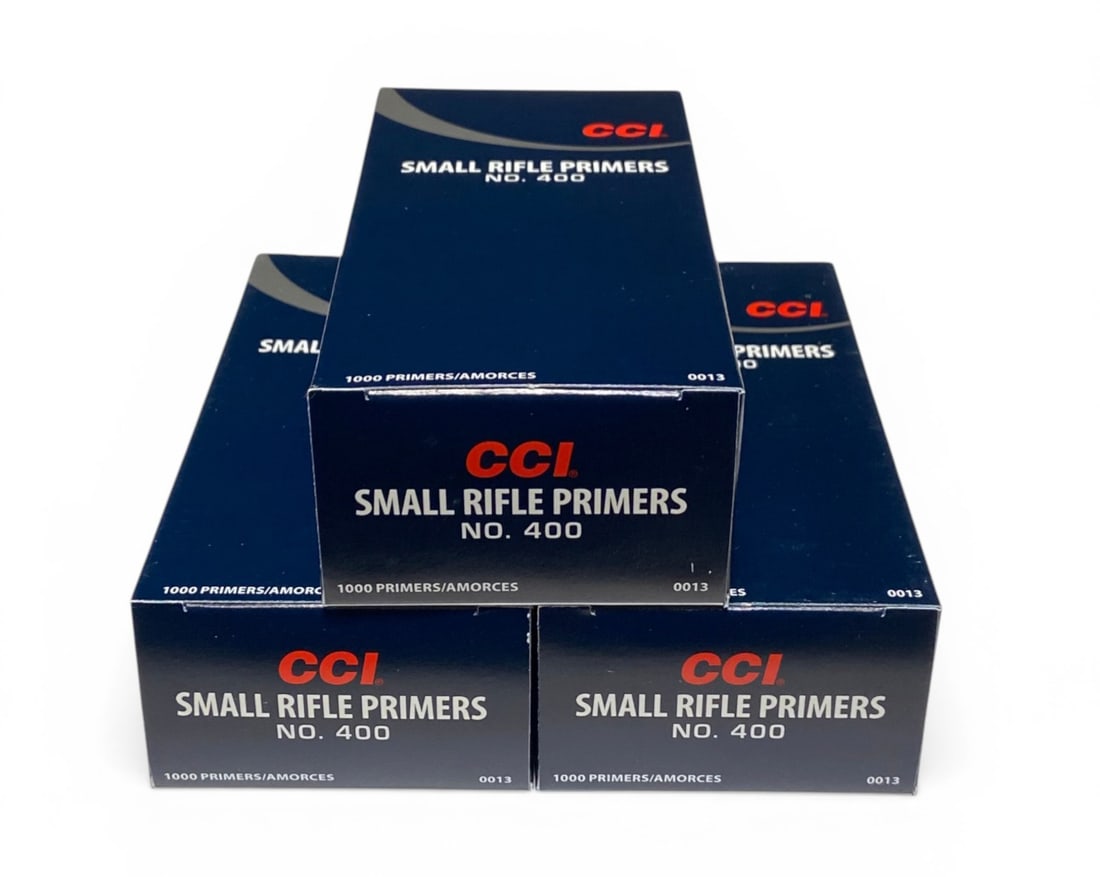 NIB (3000) No. 400 CCI Small Rifle Primers for Reloading: New in box Primers, have been stored in climate controlled enviroment away from moisture and are in excellent ready to use condition! 