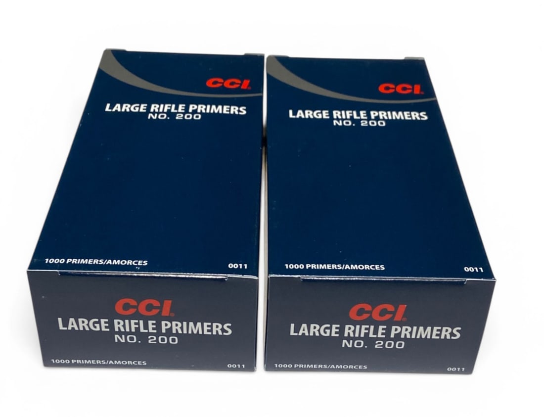 NIB (2000) No. 200 CCI Large Rifle Primers for Reloading: New in box Primers, have been stored in climate controlled enviroment away from moisture and are in excellent ready to use condition! 