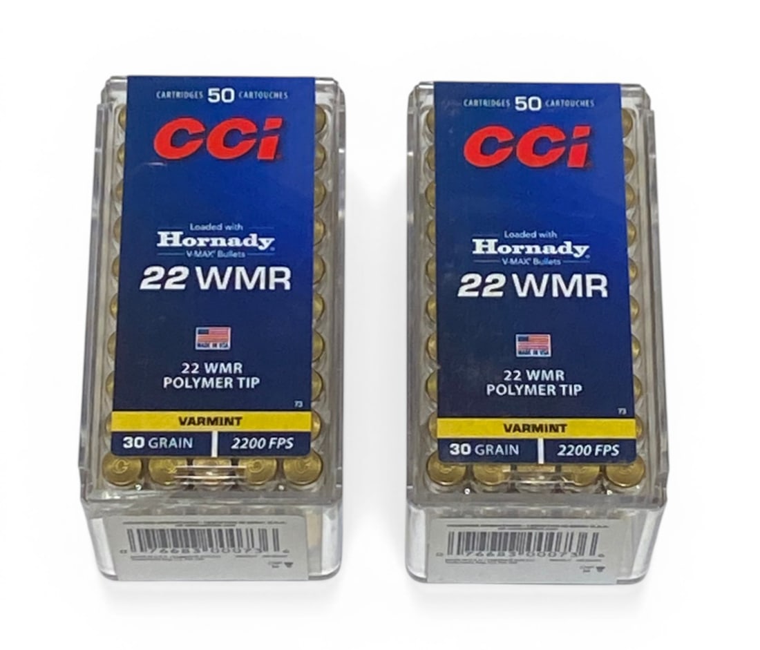 NIB 100rds. Of .22 WMR 30gr. Polymer Tip CCI VMAX Varmint Ammunition: See photo(s) 