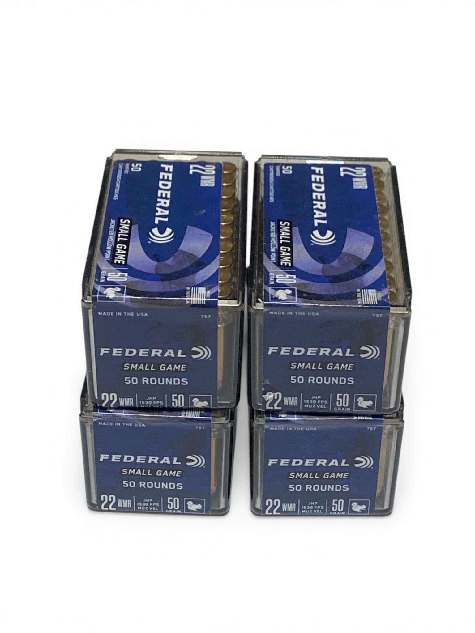 NIB 200rds. Of .22 WMR 50gr. JHP Federal Small Game Ammunition: See photo(s) 