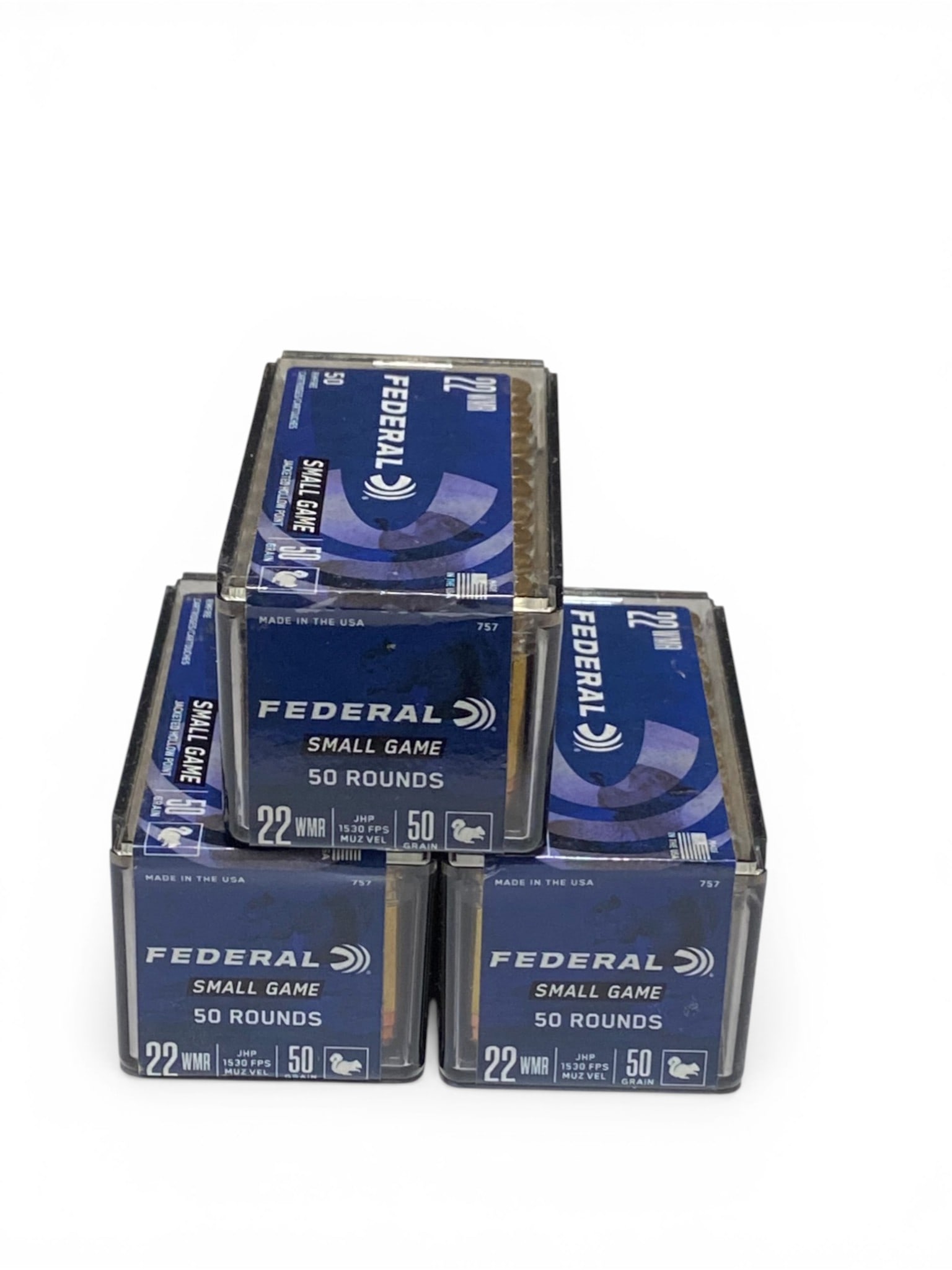 NIB 150rds. Of .22 WMR 50gr. JHP Federal Small Game Ammunition: See photo(s) 