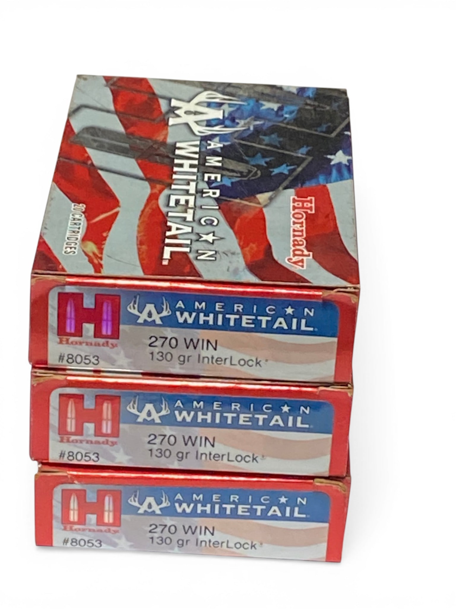 NIB 60rds. Of .270 WIN. 130gr. Interloc Hornady American White Tail Ammunition: See photo(s) 