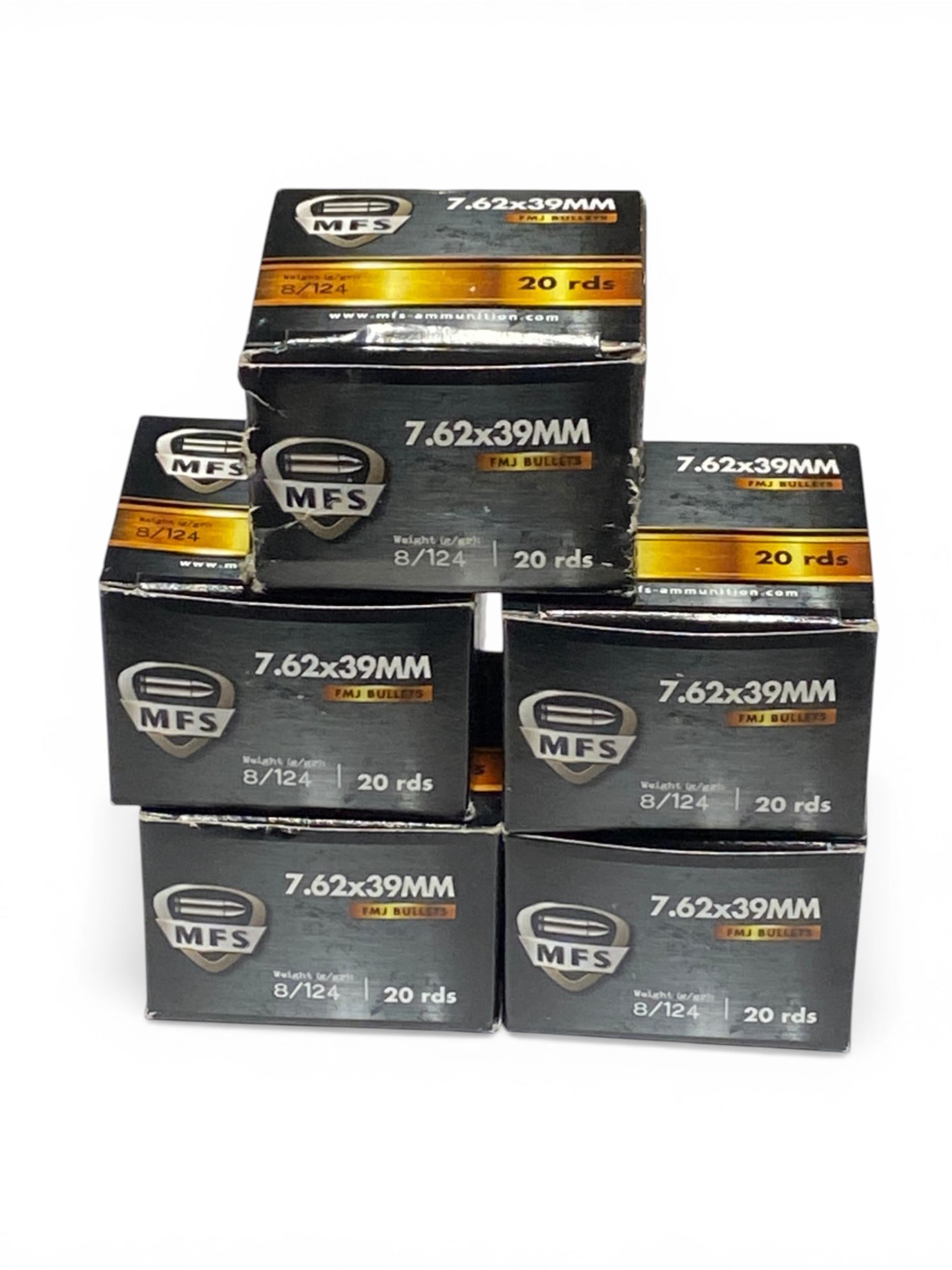 NIB 100rds. Of 7.62x39 124gr. FMJ NFS Ammunition: See photo(s) 