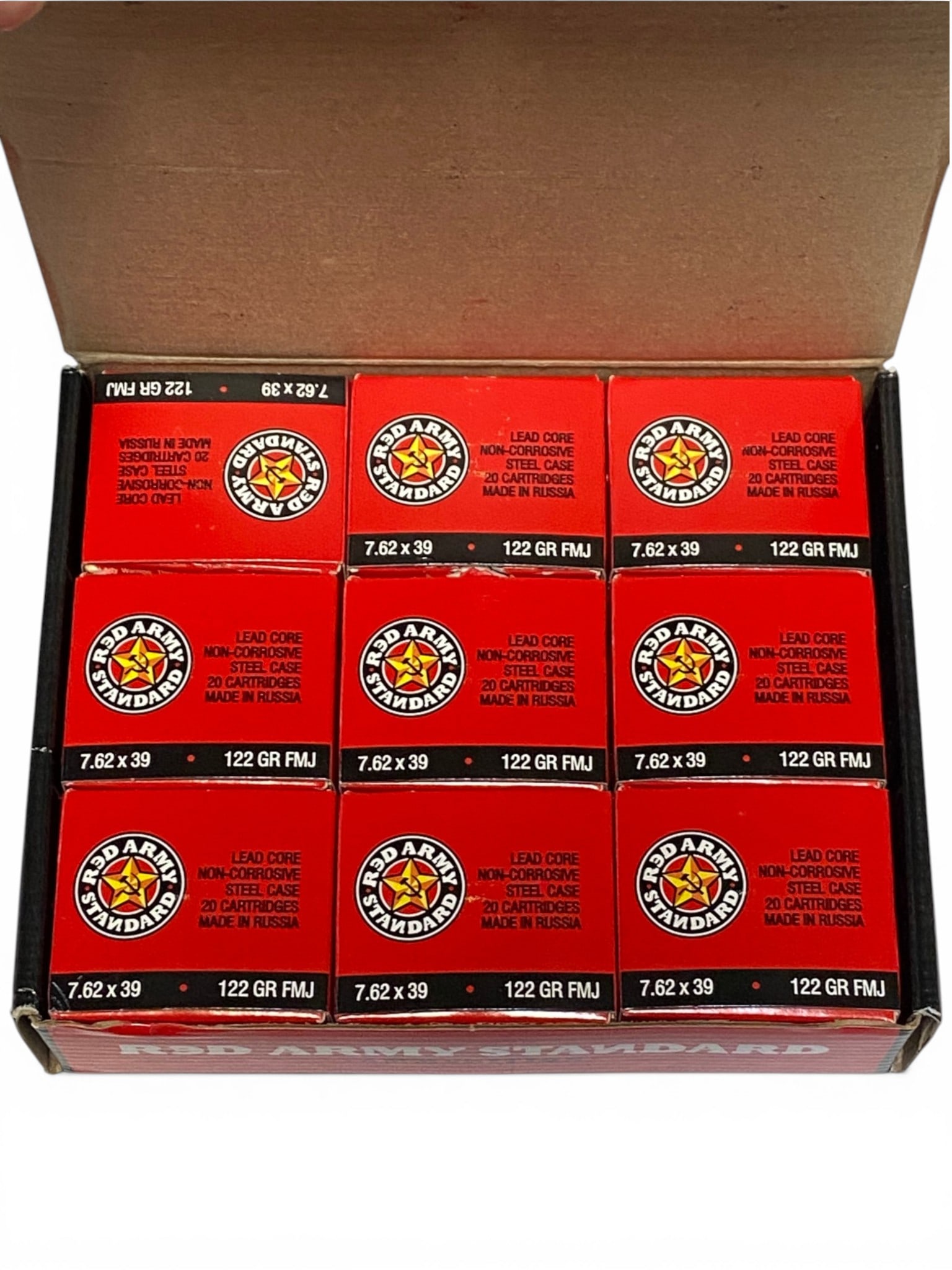NIB 180rds. Of 7.62x39 122gr. FMJ Red Army Standard Russian Ammunition - 2