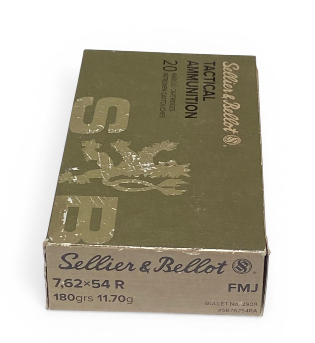 NIB 20rds. Of 7.62x54r 180gr. FMJ Sellier & Bellot Ammunition: See photo(s) 