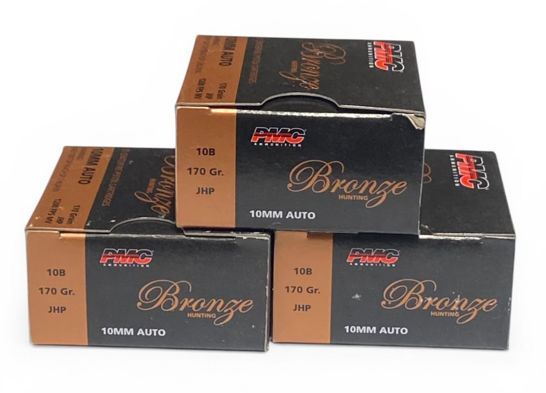 NIB 75rds. of 10mm 170gr. JHP PMC Bronze Hunting Ammunition: See photo(s) 
