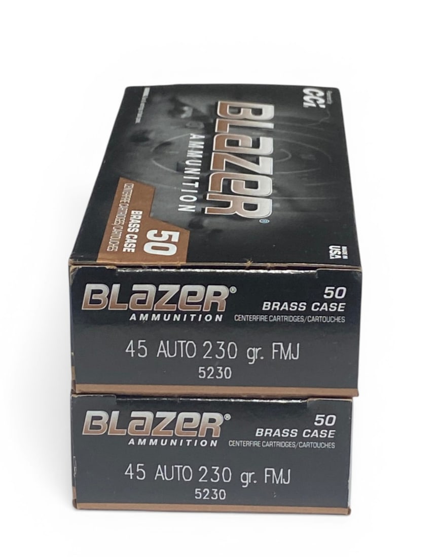 NIB 100rds. Of .45 ACP 230gr. FMJ Blazer Ammunition: See photo(s) 