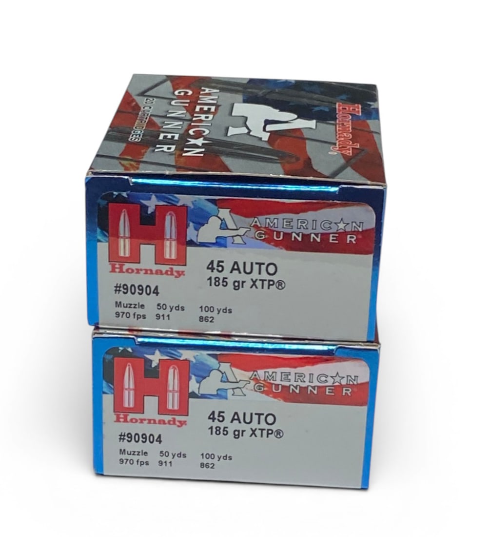 NIB 40rds. Of .45 ACP 185gr. XTP Hornady Self Defense Ammunition: See photo(s) 