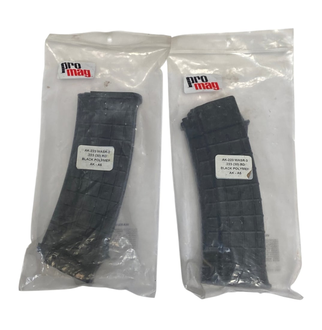 (2) NIB Pro Mag Wasr AK .223 30rd. Magazines: See photo(s)