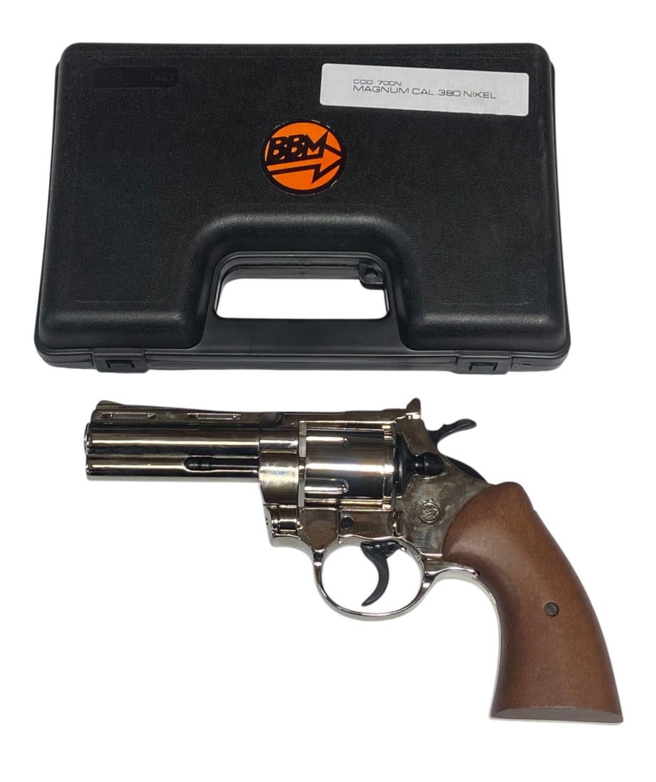 LNIB BBM .380 CAL. Nickel Plated BB Gun Revolver - 2