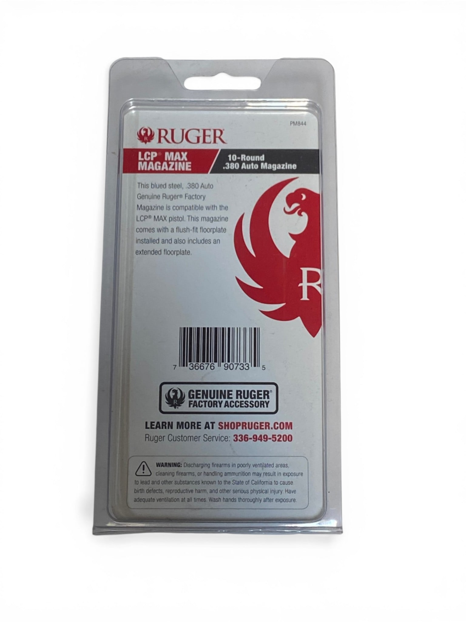 NIB Ruger LCP Max .380 ACP 10rd. Magazine with Finger Extender - 2