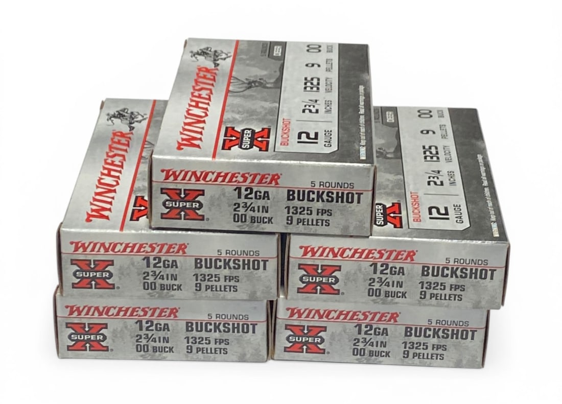 NIB 25rds. Of 12 GA. 00 BUCK 2-3/4" Winchester Super X Shotgun Ammuniton (1 of 1)