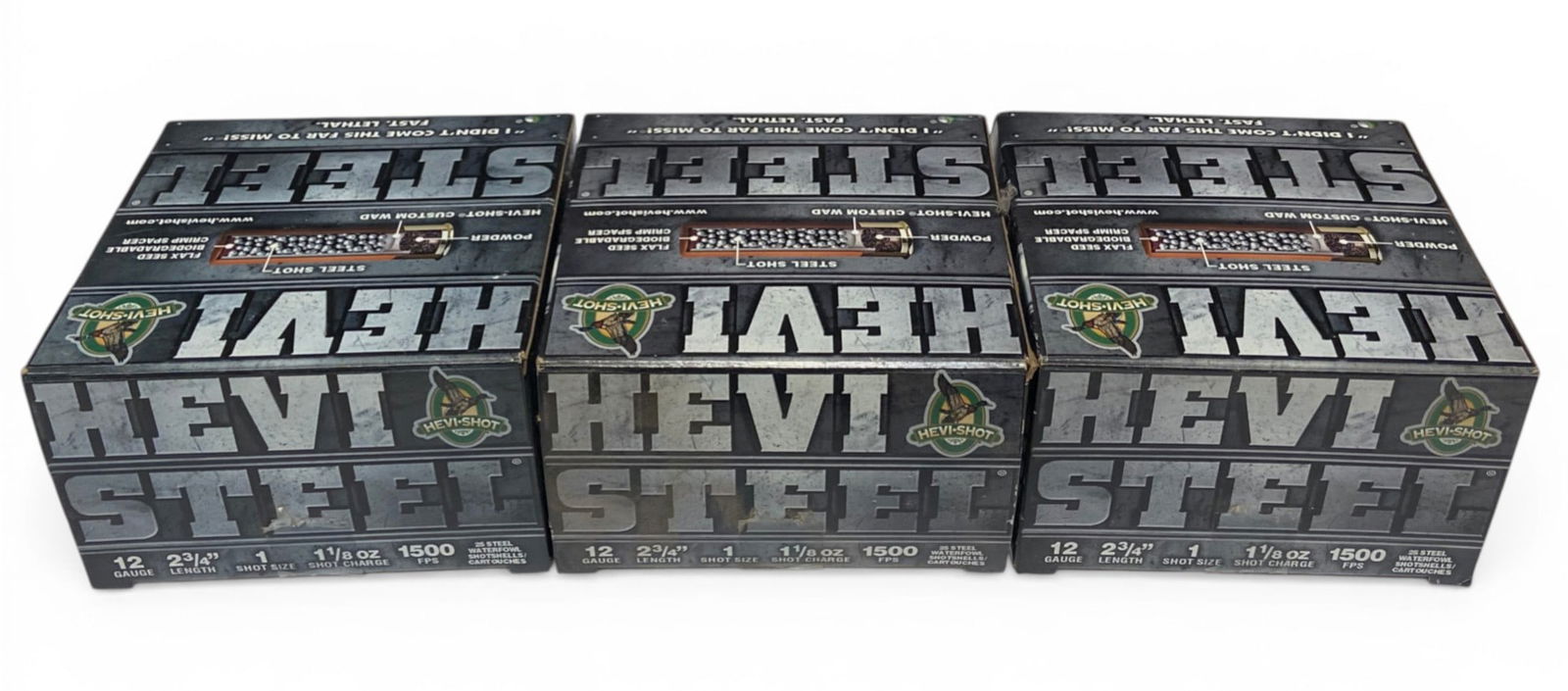 NIB 75rds. Of 12 GA. 1-Shot Size 2-3/4" Hevi Steel Hevi-Shot Ammunition: See photo(s) 