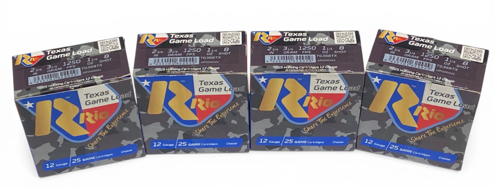 NIB 100rds. Of 12 GA. No. 8 Shot 2-3/4" Rio Texas Game Load Ammunition: See photo(s) 