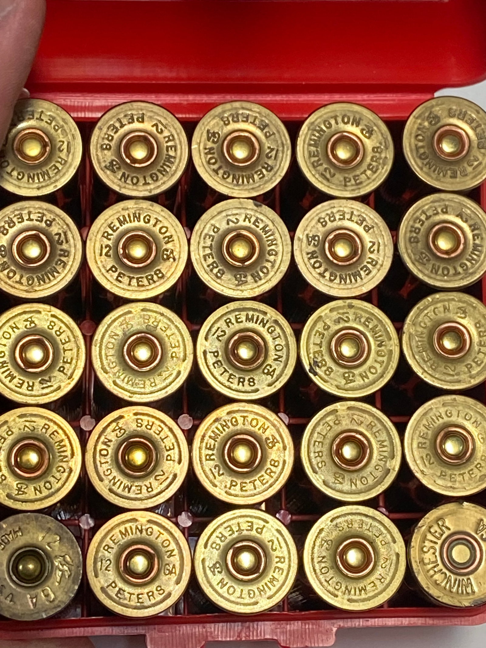 Various 12 GA. Shotgun Ammunition in Shotgun Shell Case - 2