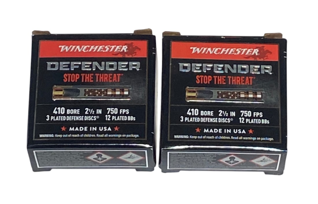 NIB 20rds. Of .410 GA. Three-Plated Defense Discs 2-1/2" Winchester Defender Ammunition: See photo(s) 