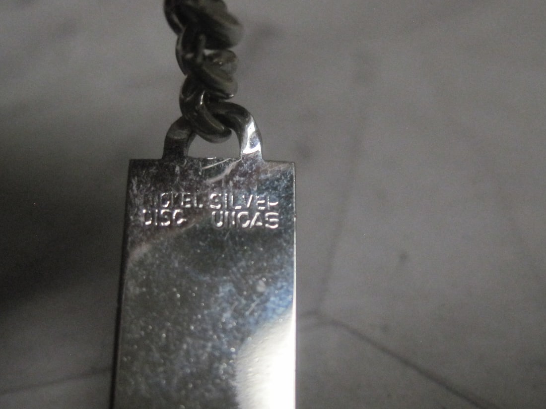 8" Nickel Silver Signet Bracelet - 4