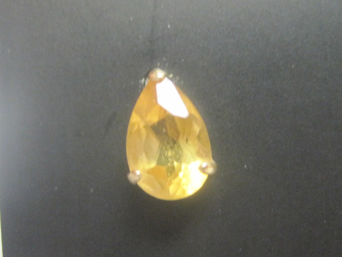14k Gold Pear-shaped Citrine Earrings - 2