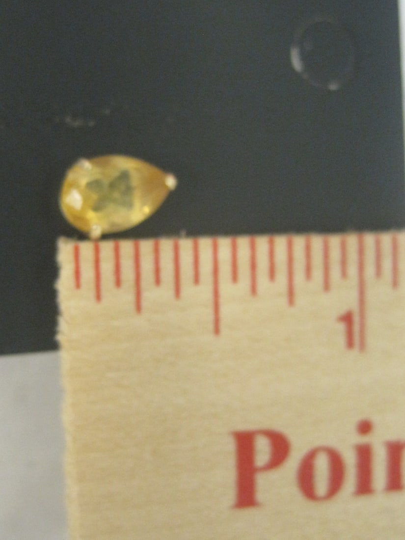 14k Gold Pear-shaped Citrine Earrings - 4