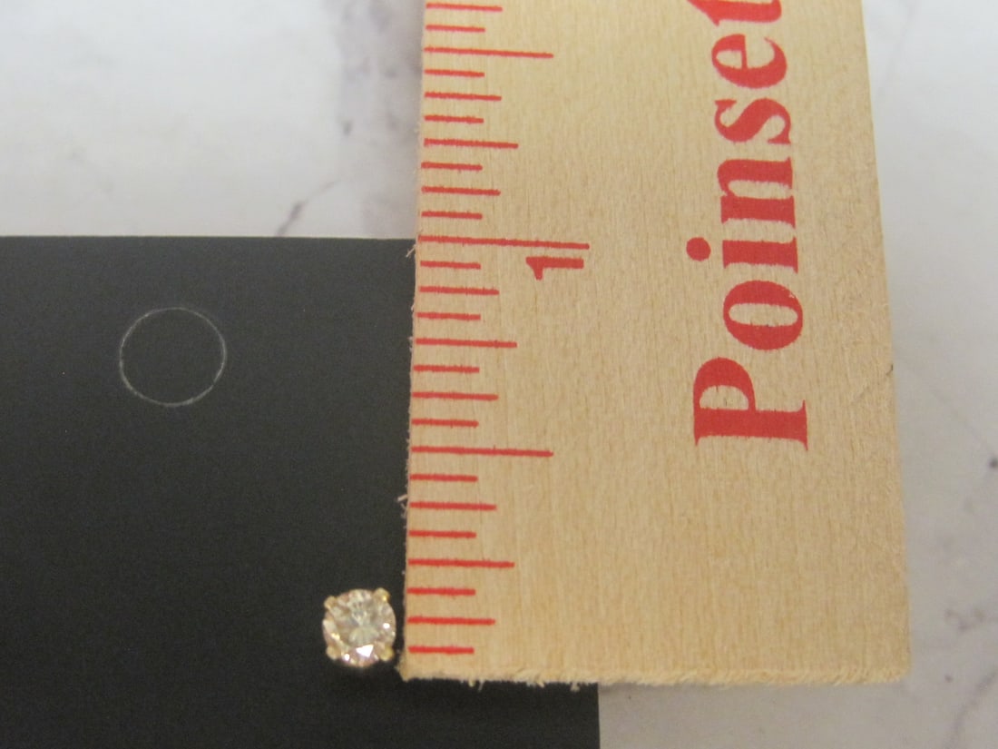 14k Gold Diamond Stud Earrings - 5